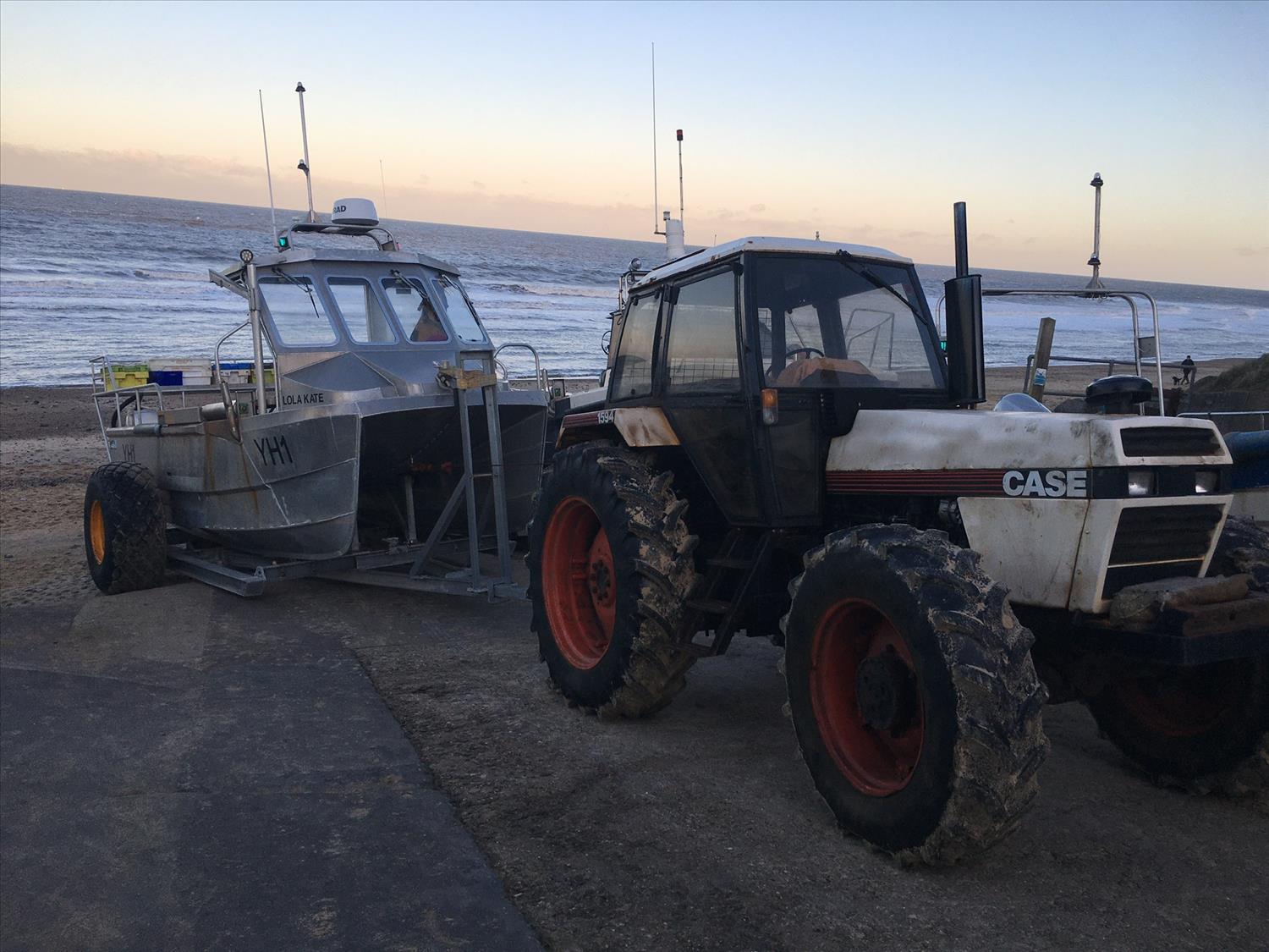 Tractors on East Runton Beach @NorfolkCoastline